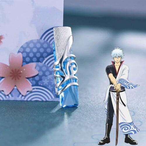 Gintama Anime Necklace S925 Sterling Sliver Manga Role Gintoki Kagura Shipachi For Kids New Arrival
