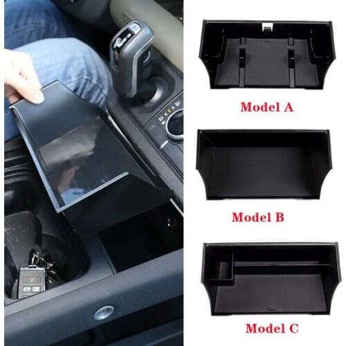 ABS Black Car Styling Central Storage Armrest Box Storage Box Phone Box Fit For Land Rover Defender 110 2020-2021 Car Accessory