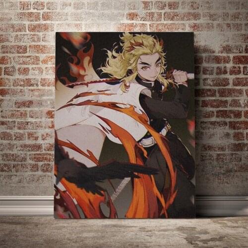 Home Decor Canvas Demon Slayer Kimetsu No Yaiba Paintings Pictures Wall Art Anime Role Printed Modular Poster Frame Living Room
