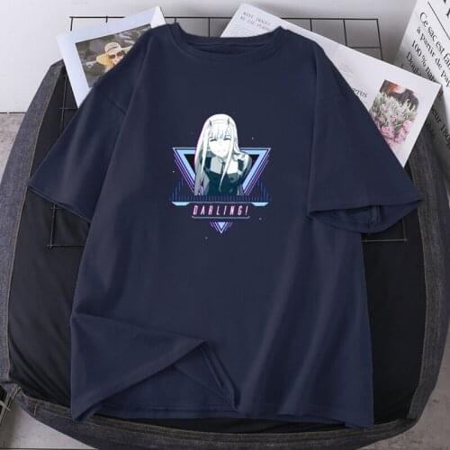 Darling in The Franxx Anime Woman T-shirts Summer Oversize Tees Female Casual Short Sleeve Tops Female Roronoa Zoro Camisetas