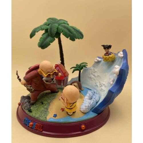Dragon Ball Anime Turtle Fairy Little Goku Klin Action Humanoid Scene Boxed Toy Model Decoration Childrens Gift Collection 22CM