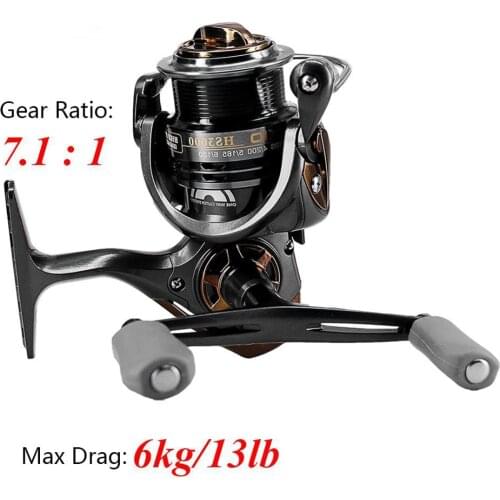 7.1:1 High Speed Ratio Spinning Reel Squid Fishing Reel Metal Body Spool Double Left Right Handle Fishing Spinning Wheel 5+1BB