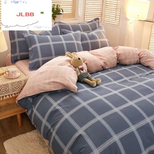 100% cotton bedding set 3/4 piece twin queen bedding set Luxury home textiles Check Stripe Extra Large comforter bedding sets