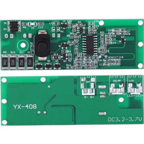 Regulador de carga solar Solar Lamp Controller Module Circuit Board Microwave Radar Induction with Switch 3.2V/3.7V solar