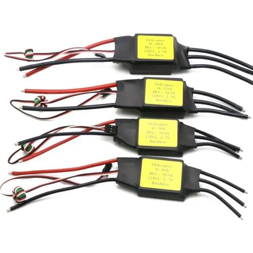 Mitoot 70A 80A 125A 200A 2-7S Brushless ESC Speed Controller Switchable UBEC 5V 5A BEC For RC Helicopter Airplane Toy