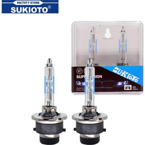 SUKIOTO 2PCS HID Headlight Xenon Bulb For 90981-20013 90981-20005 90981-20008 90981-20029 35W D2S D4S 5500K HID Xenon Lamps