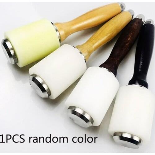 1PCS Leather Carving Hammer DIY Handmade Leather Leather Printing Diamond Chisel Leather Carving Hammer Nylon Carving Hammer