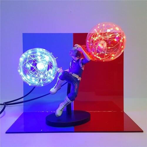 My Hero Academia Todoroki Shoto Night Light 3D LED Lamp Action Fire Bulb Figure Light Power Table Lighting Boku no Hero Academia