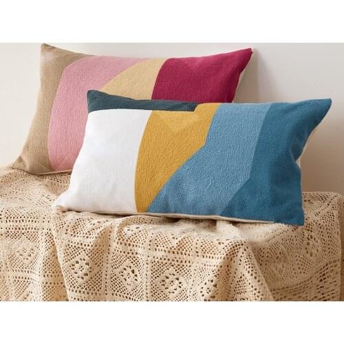 Cushion Cover 30x50cm Abrstract Gometric Rectangle Pillow Cover Soft Cozy Home Decoration for living room Kids Room Color Block