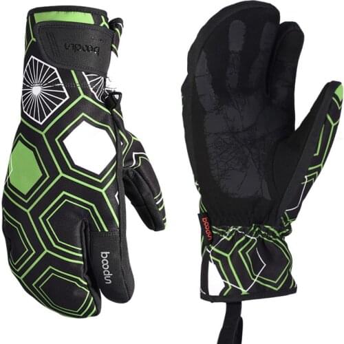 New Style Ski Gloves Winter Cold Resistant -30°Warm Windproof Waterproof Touch Screen Lanyard Anti-Lost Outdoor Sports Gloves