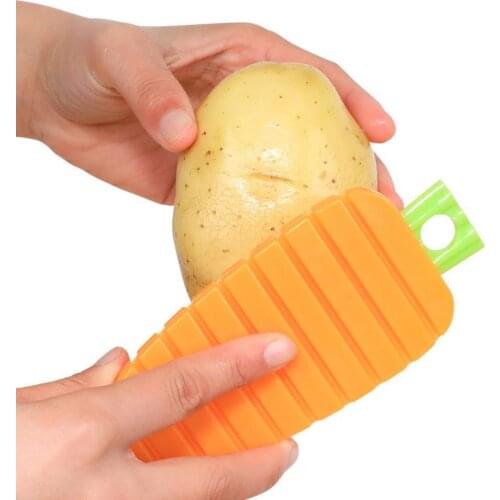 Vegetable Cleaning Brush Eco-friendly Multifunctional Carrot Shape PP Durable Adorable Potato Scrubber Kitchen Tools Brushes