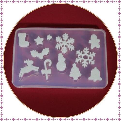 Christmas tree gift Liquid silicone mold DIY resin jewelry pendant necklace pendant lanugo mold resin molds for jewelry