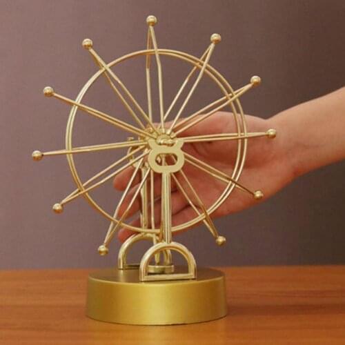 Ferris Wheel Ornament Perpetual Motion Decorative Creative Delicate Ferris Wheel Crafts with Night Light for Office