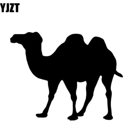 YJZT 15.1CM*11.9CM Camel Pattern Car Sticker Body Of Car Vinyl Decal Decorate Black/Silver C4-2453