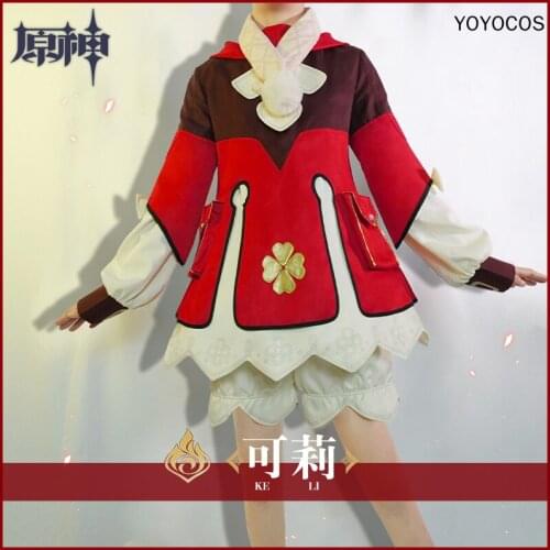 YOYOCOS Keli Cosplay Costume Game Genshin Impact Cosplay Lolita Dress Outfit Lovely Uniform Carnival Halloween Party Costumes