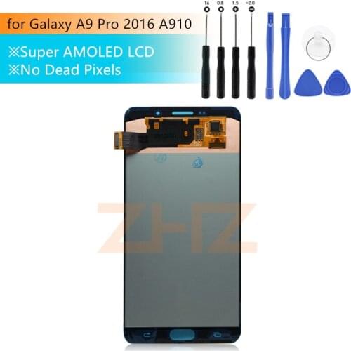 100% New For SAMSUNG Galaxy A9 Pro 2016 A910 LCD Display Touch Screen Digitizer Assembly for Samsung A9100 LCD Repair Parts