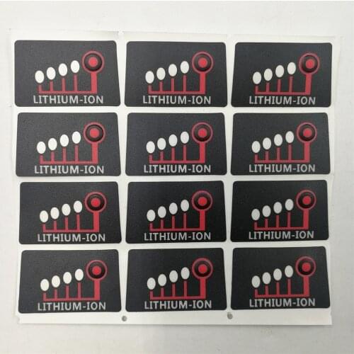 12pcs Battery Button Sticker for Milwaukee M18 5-Core 10-Core Li-ion Battery Accessories Button Indicator Label Tag Stickers Kit