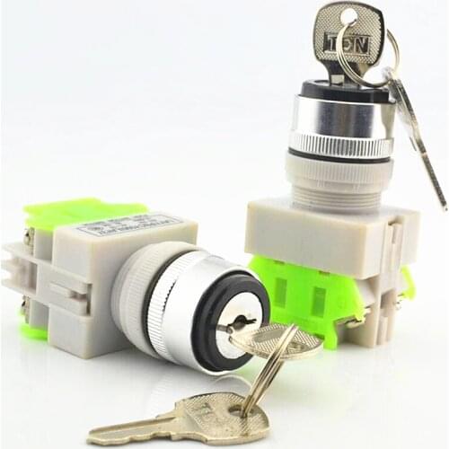 2NO maintained key switch,3 position locked