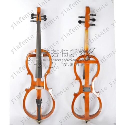 5 string quality cello electronic cello yellow wood ebons