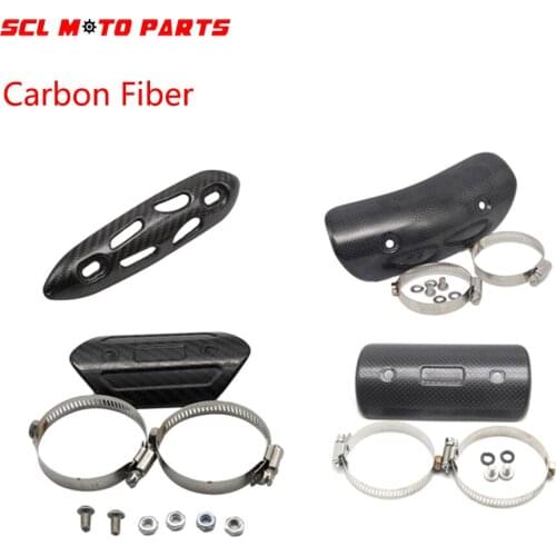 ALconstar-Motorcycle Universal Anti-scalding Cover Exhaust Muffler Carbon Fiber Protector Heat Shield Cover Guard For cbr600gsxr