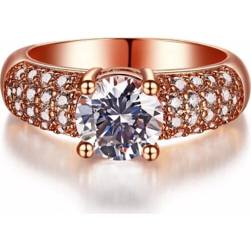 CC Vintage Rings For Women Trendy Jewelry Round Ring Bridal Wedding Noble Engagement Parure Bijoux Femme Mariage CC1044