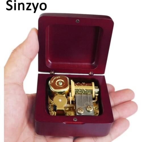 Sinzyo Handmade Wooden Castle in the Sky Music Box Birthday Gift For Christmas,Birthday,custom engraved music box,personalized
