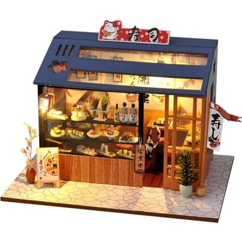 DIY doll house manual model house building model for adults and children with LED lights without white latex