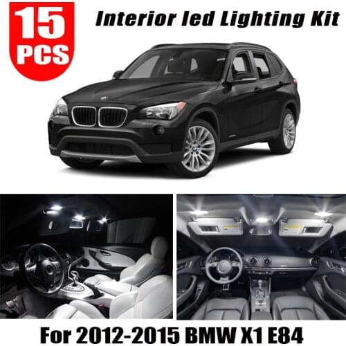 For 2012-2015 BMW X1 E84 White car accessories Canbus Error Free LED Interior Light Reading Light Kit Map Dome License Lamp
