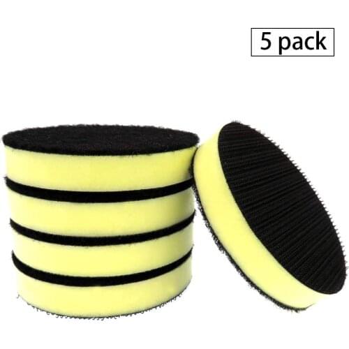 3 Inch 75mm Interface Buffer Pad Medium Density PU Foam Sanding Disc Backing Pad - Hook and Loop (Pack of 5)