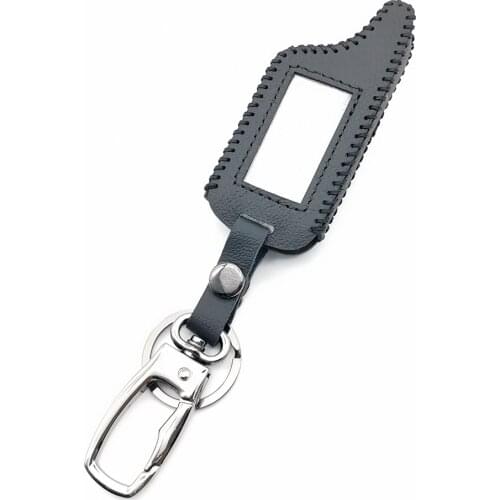 Exquisite leather key case For Sher-khan Mobicar A Mobicar B Safety In Two Senses Car Alarm System Russian Version Fob