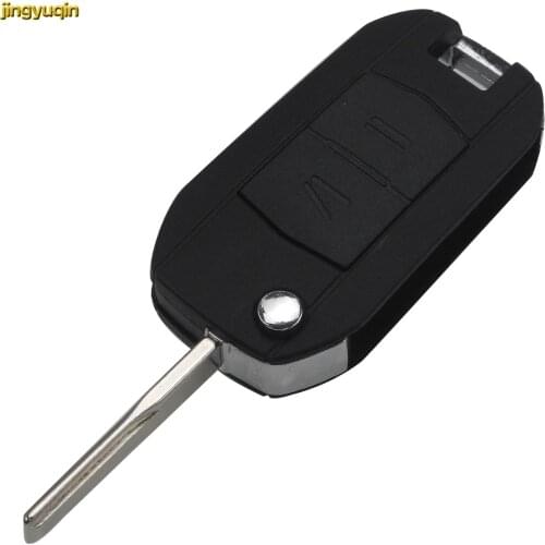 Jingyuqin Remote Key Shell for OPEL VAUXHALL Vectra Zafira Omega Astra Replace Styling 2 Buttons Folding Flip Uncut Key Blade