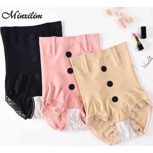 High Waist Tummy Control Panties Lace Seamless Corset Belts Waist Trainer Postpartum Underwear fajas colombia gaine