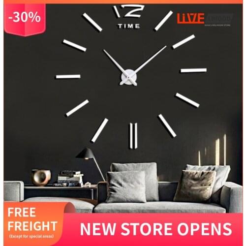 Wall Clock Watch Clock Acrylic 3D Stereo Wall Sticker Clock DIY Wall Clock Living Room Bedroom Background Wall Decoration Clock