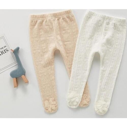 2021 New Autumn Cotton Baby Girl Tights Solid Color Girls Pantyhose Comfortable Infant Pants Kids Children Stocking