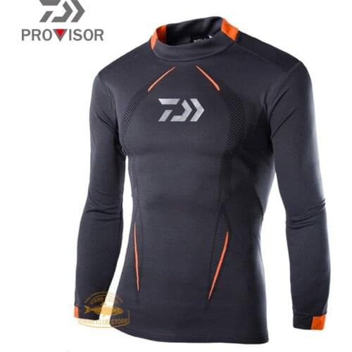 DAIWA Fishing Clothes Daiwa Quick-drying Fishing Clothes Autumn New Mens Outdoor Sports Running Cycling SunscreenT-shirts