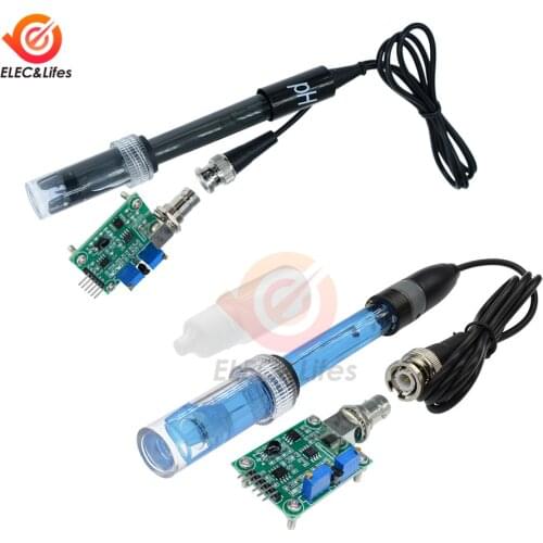 PH Electrode Probe BNC Q9 Connector for Aquarium Hydroponic Laboratory Electrode PH Controller Meter Monitor ph detection module