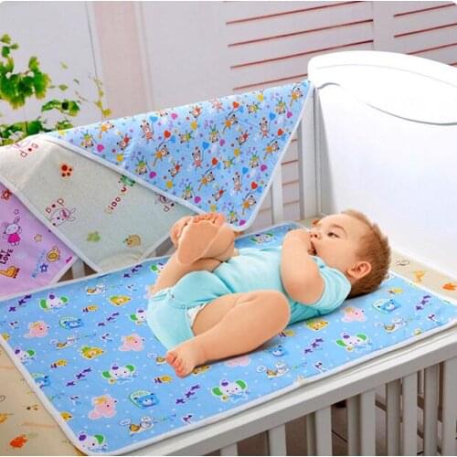 Neonatal Baby Cartoon Cotton Medium reusable nappies Waterproof Mattress Baby Urine Pad and Absorbent Articles Protector Bedding