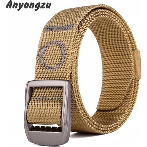 New Style Alloy Buckle Outdoor Quick Drying Nylon Belt Anti-allergy Canvas Freely Adjustable Length Men Students Waistband