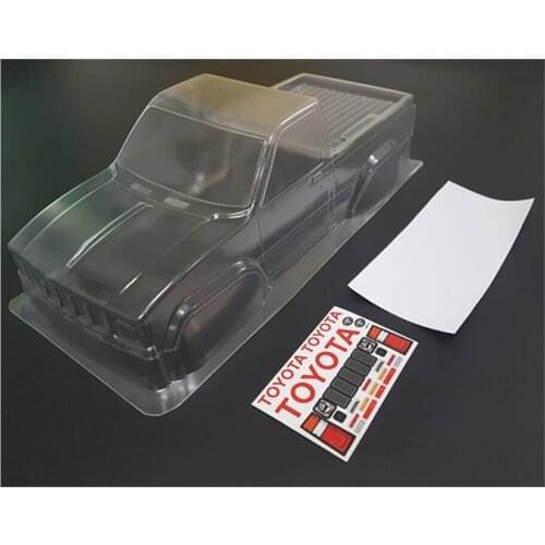 Team C Toyota Pickup Truck Rc Crawler Toys Car Clear PC Body Shell + Sticker For 1/10 TRX4/SCX10/D90/CC01 Frame Chassis