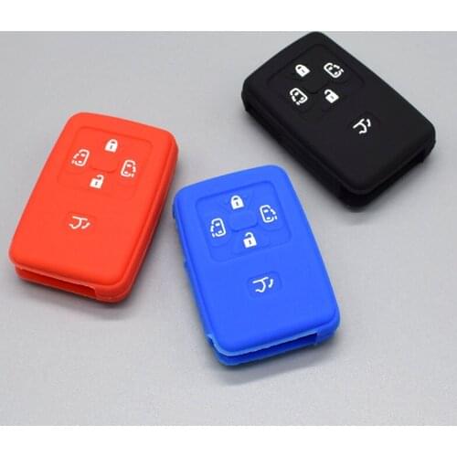 Silicone rubber Car Key FOB Case cover holder for Toyota Noah Tarago Mark X RAV4 Voxy Corolla Yaris Estima smart remote key