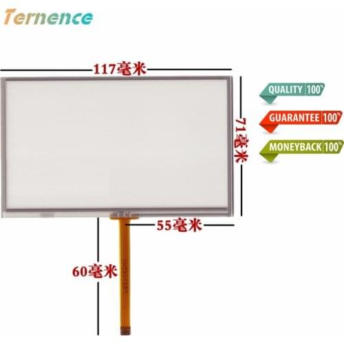 Skylarpu 5"inch Resistance touch 117mm*71mm touch screen panel GPS Glass Digitizer handwritten screen EJ050NA-01 For Chimei LCD