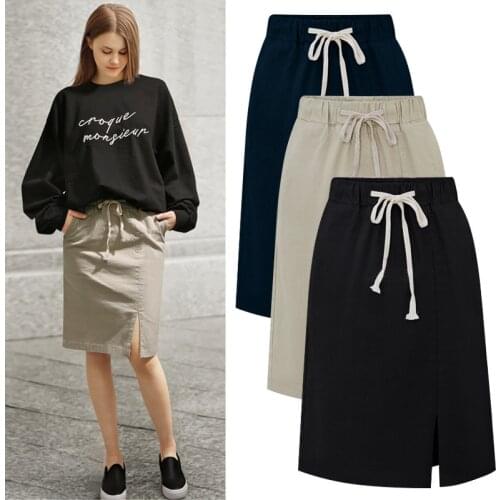 Half-length skirt split short skirt female 200 kg spring and summer plus size elastic waist one-step skirt is thin and thin styl
