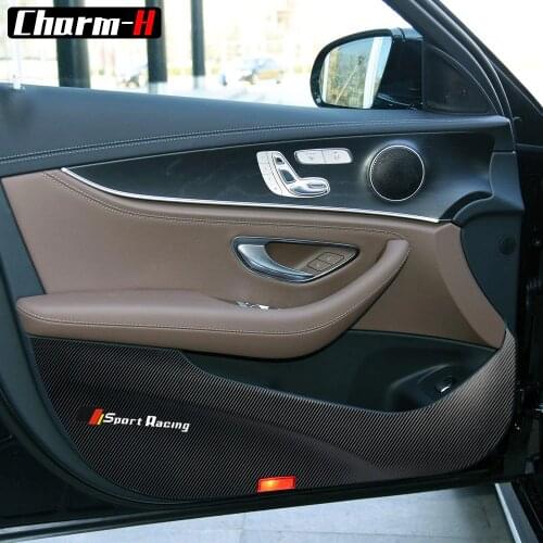 Car Door Anti Kick Pad Protection 5D Carbon Fiber Film Protector Sticker For Mercedes Benz GLA CLA GLC C class W205 E class W213