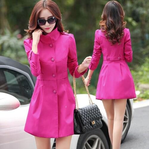 Women Korean Womens Coat Windbreaker Slim Autumn Trench Coats New Arrival 2020 Sobretudo Abrigo Mujer KJ240