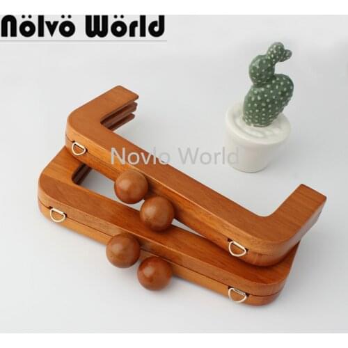 1-4-10 pieces,19.5X15cm Camel Color Wood Resin Frame Ins Recommend for women knit purse sewing bags Frame,Wood Bag Chain Frame