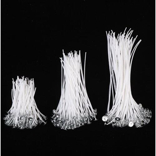 100pcs/set Original Smokeless Candle Wicks Soy Wax Core Household Woven Candle Core Kerosene Lamp Wax Line Wood Wax Core 3 Size