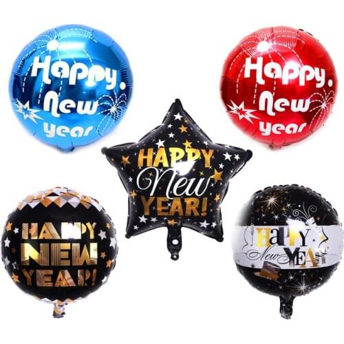 18 inch happy new year balloon christmas new year party party shopping mall atmosphere decoration balloon wholesale