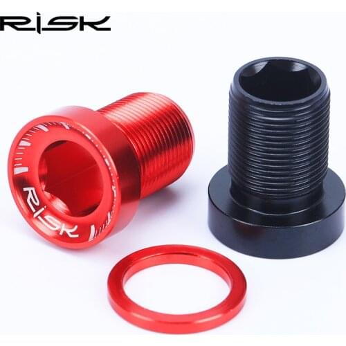 2pcs M15x19mm MTB Bike Splined Bottom Bracket Bolt Aluminium Waterproof Mountain Bicycle Locking Lid Screw With Washer M15*19mm