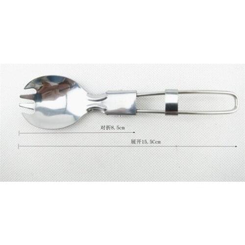 200 PCS Foldable Folding Stainless Steel Spoon Spork Fork Outdoor Camping Hiking Traveller Cook
