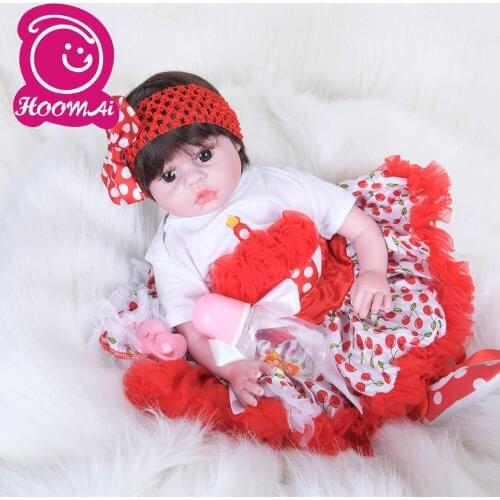 22 Inches 55cm Cloth Body Baby Girl Realistic Alive Newborn Babies Doll Bebe Toddler For Kids Xmas Gifts
